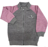 MINI NITWESSO ULL/COT  LS CARDIGAN W/ZIP